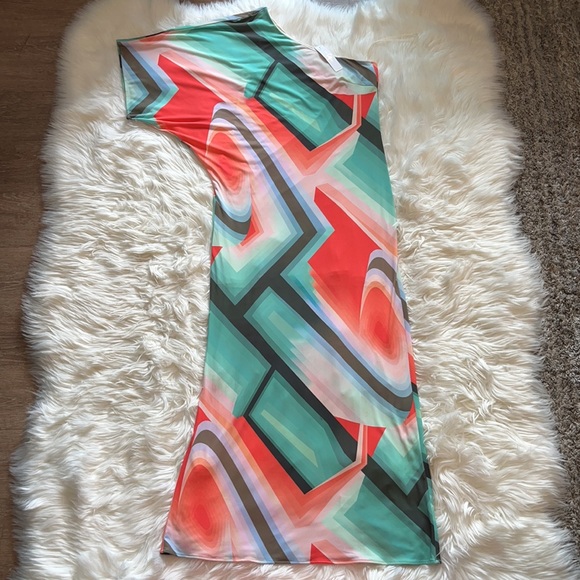 NWT Trina Turk “Sausalito” One Shoulder Maxi Dress - Picture 5 of 16